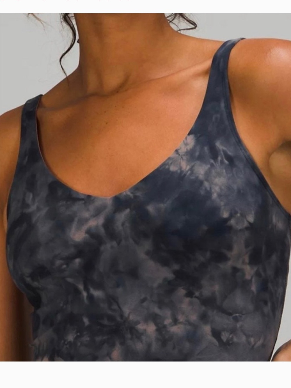 LULULEMON Align Crop Tank Top Diamond Dye Lunar Rock True Navy - Picture 3 of 9